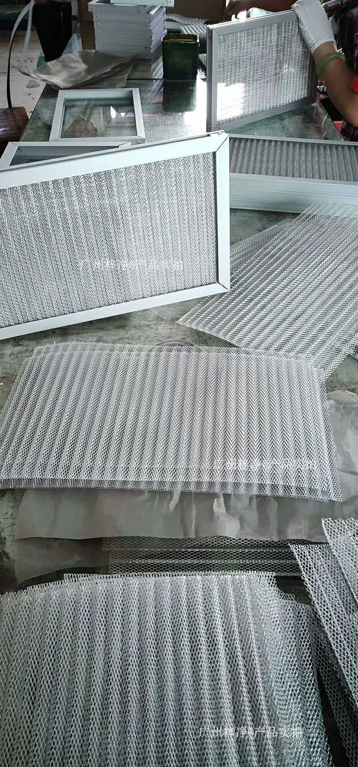 金屬網(wǎng)過濾器框架：鍍鋅鋼板、鋁合金或不銹鋼